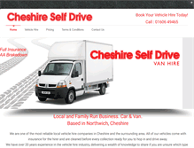 Tablet Screenshot of cheshire-selfdrive.co.uk